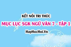 Mục lục SGK Ngữ Văn 7 Kết nối tri thức Tập 1